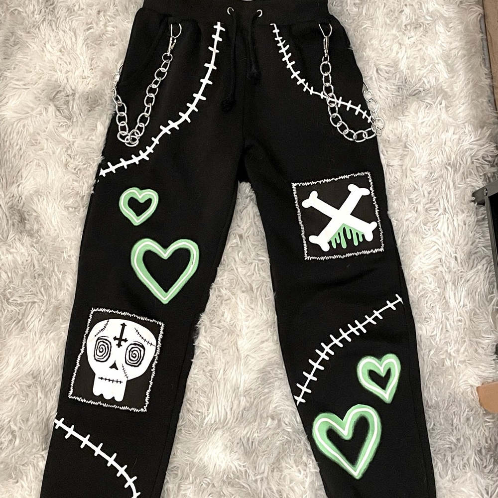 DollsKill x BrokenBrainz Sad Dayz Graphic Sweatpants